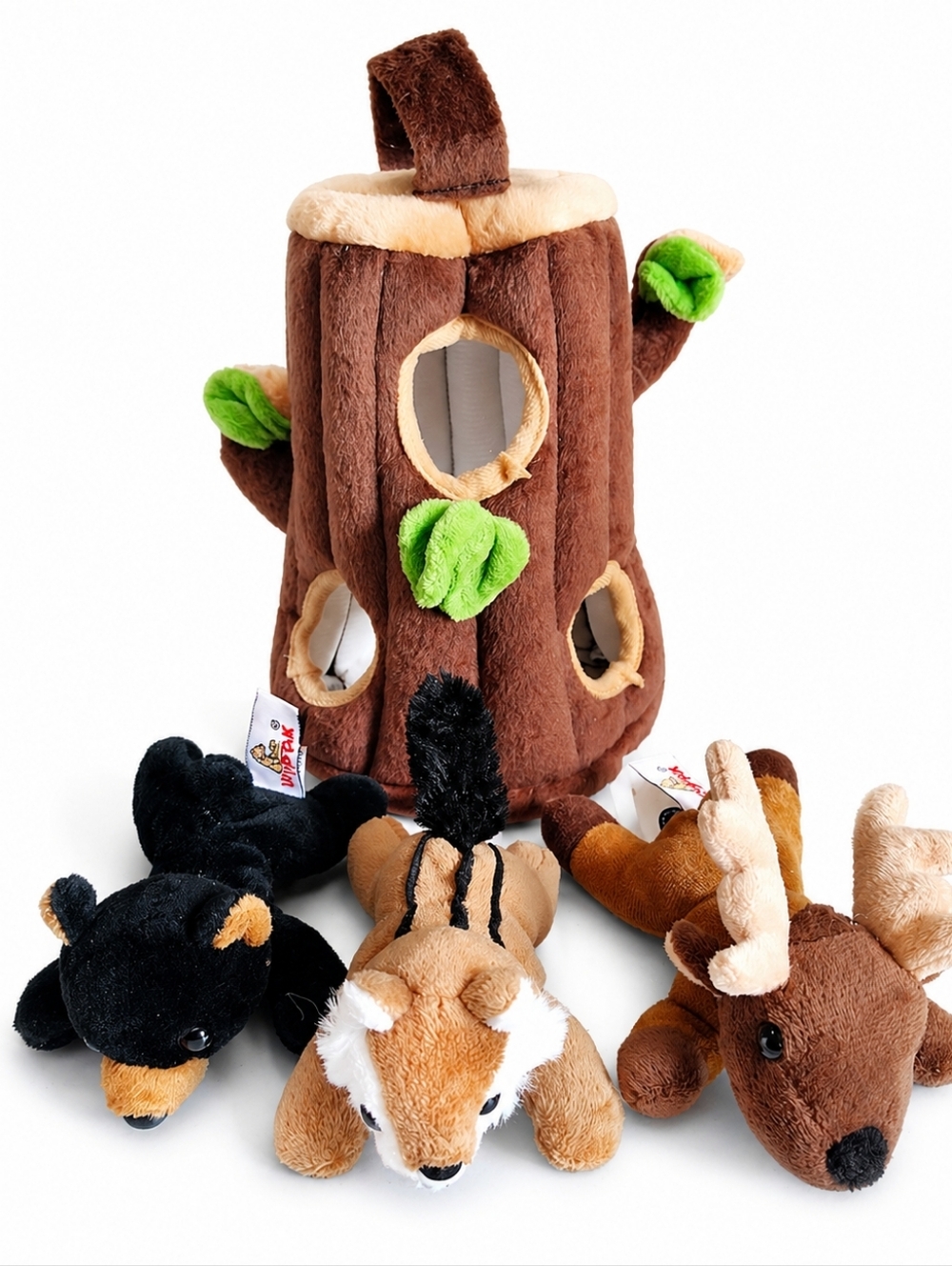 Unipak Forrest Animal Treehouse & 3 Plush Toy Finger Puppets Kid's Fun Playset